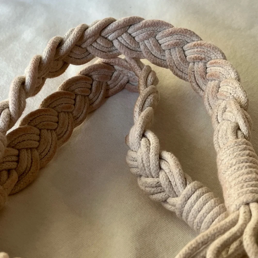 J Crew Beige Macrame Tote Bag - Picture 2 of 2